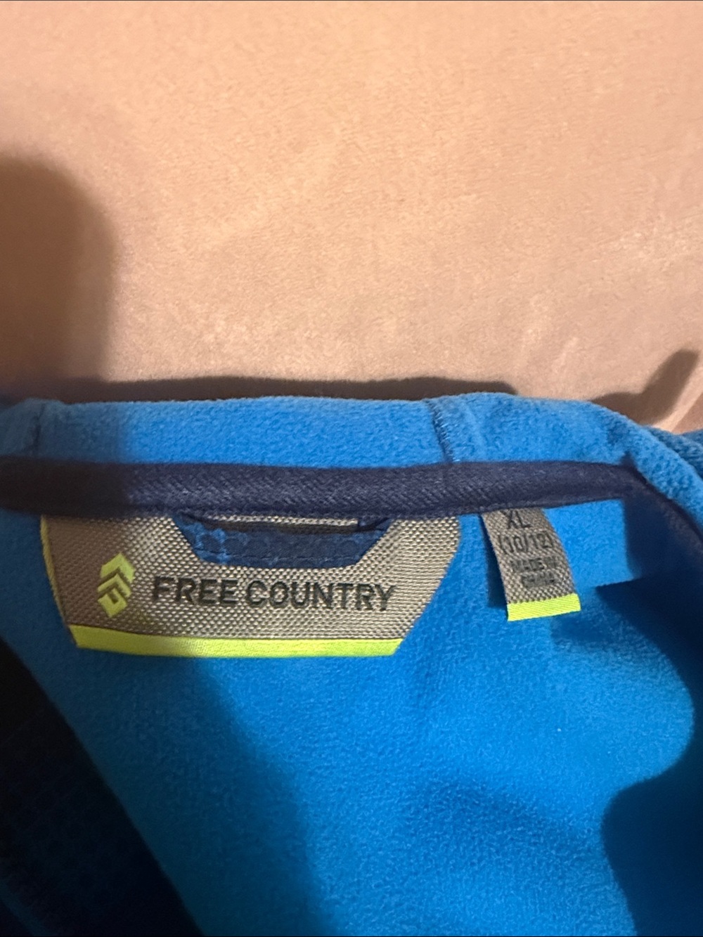 Free Country Navy and Bright Blue Boys Zip Hoodie Jacket - Picture 2 of 3